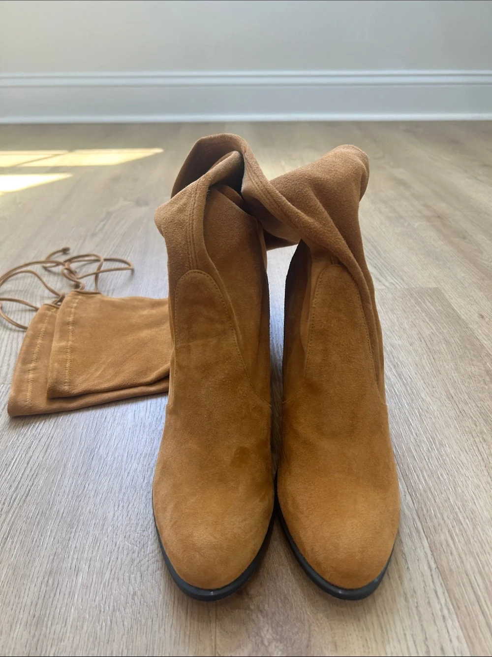 Stuart Weitzman Hinterland Tan Suede OTK Boots Size 6.5